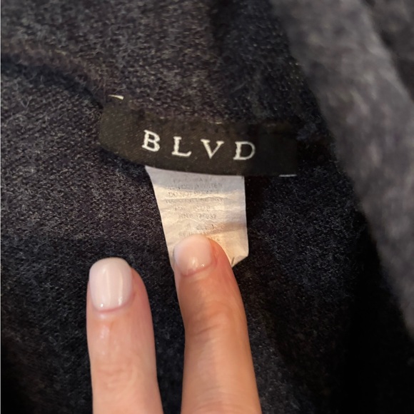 BLVD Charcoal Poncho Sweater - Picture 6 of 6